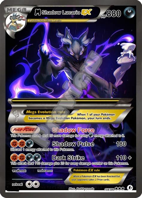 M Shadow Lucario Gx Gmax Vmax Gigantamax Ex Pokemon Card Etsy