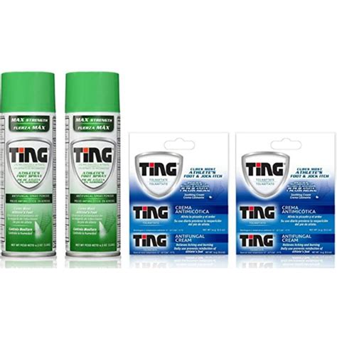 Ting Antifungal Spray Powder 450 Oz And Cream 050oz For Athletes Foot