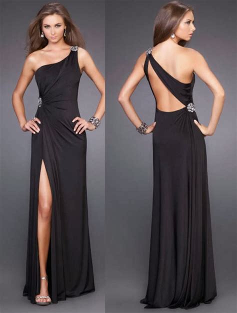 women fashion updates backless black prom dresses