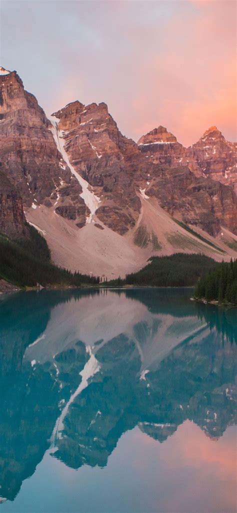 Sunrise Moraine Lake Reflections Iphone X Wallpapers Free Download