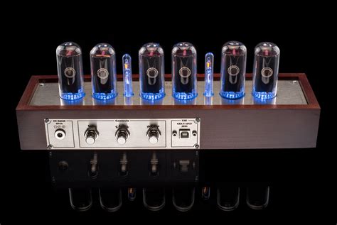 In 18 Nixie Tubes Clock In A Vintage Wooden Case Rgb Usb Musical