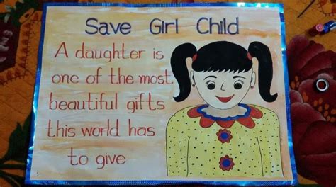 Poster On Save Girl Child India Ncc