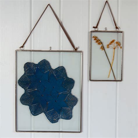 Glass Hanging Frame In Silver 25x20cm Rex London