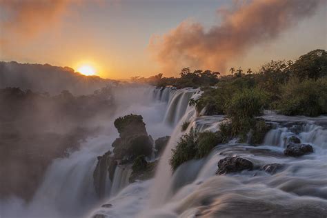 Sunrise At Iguacu Falls Brazil Photograph By Ingo Arndt Fine Art America