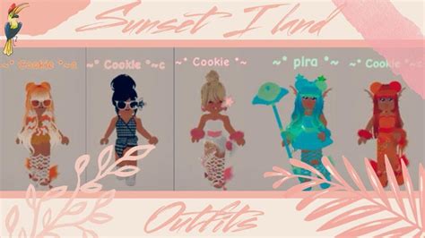 5 Sunset Island Outfits Royale High Roblox Youtube