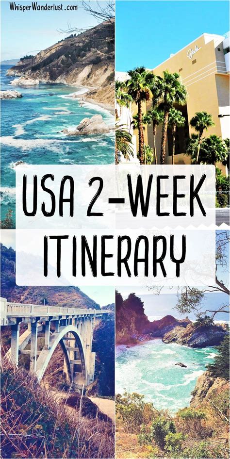 Usa West Coast Itinerary 2 Weeks Travel Around The World Us Travel