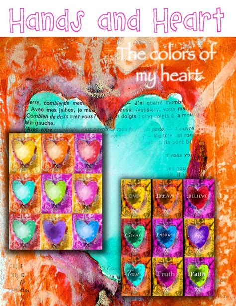 the colors of my heart set of two digital colored sheet