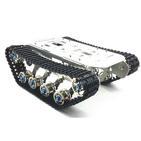 But make sure, you make a hole in the middle for the wires of battery and motors to pass through. DIY Self-assembled RC Robot Tank Car Chassis With Crawler Kit Aluminium Alloy | Alexnld.com