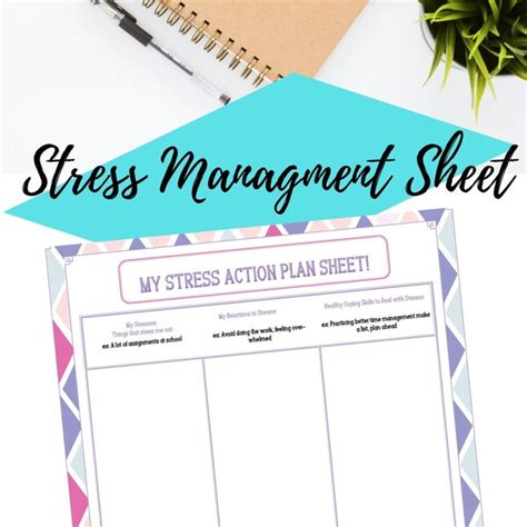 Stress Worksheet Etsy
