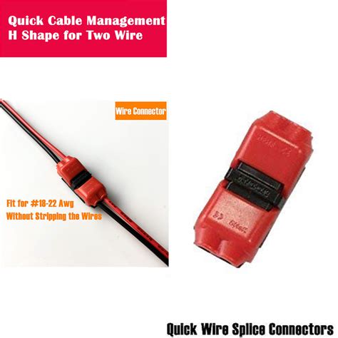 Quick Wire Connector D Shape Electrical Butt Splice 18 22awg Dual Way