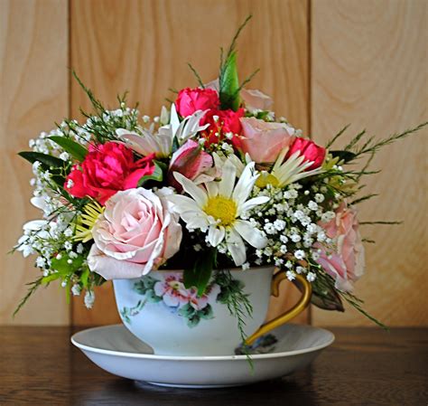 Tea Cup Floral Centerpieces Teacup Arrangements Flowers For That