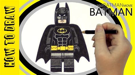 How To Draw Lego Batman From The Lego Batman Movie Easy Tutorial And