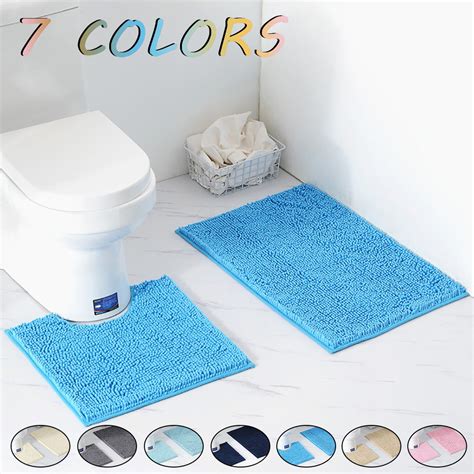 Visit your local at home store to purchase bathroom mats. Bathroom Rugs Chenille Bath Mat Set, Soft Plush Non-Skid Shower Rug +Toilet Mat - Walmart.com ...