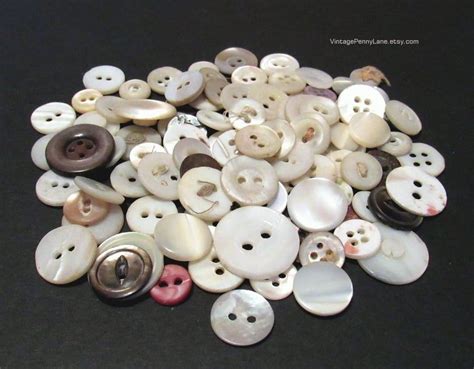 Antique Vintage Buttons Mother Of Pearl Shell Lot Of 100 Etsy