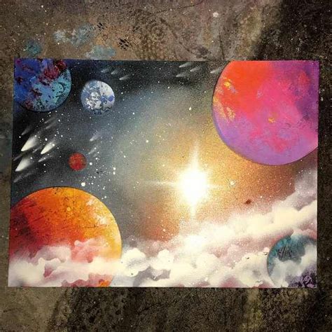 12x36 Solar System Painting On Canvas More Creationsbyvince