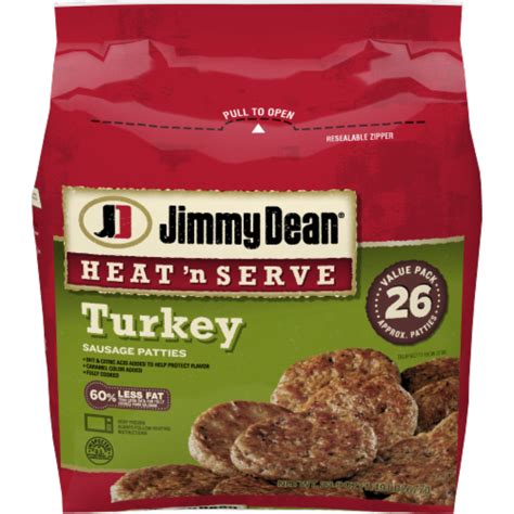 Jimmy Dean Heat N Serve Breakfast Turkey Sausage Patties Ct Fry