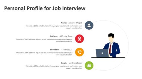 Personal Profile For Job Interview Powerpoint Template Ppt Templates