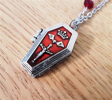 Gothic Coffin Casket Locket Prayer Box Necklace Vampire Etsy