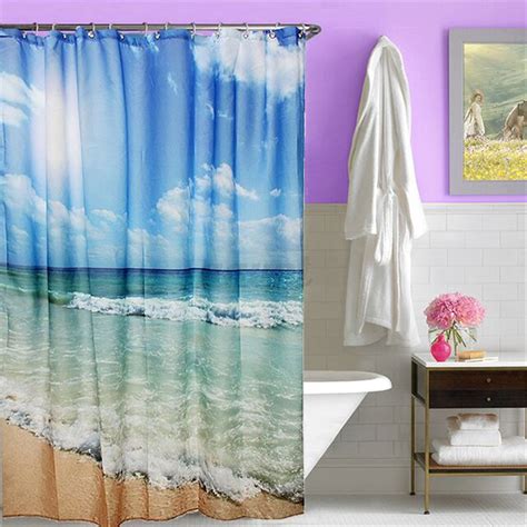Various Shower Curtain Waterproof Polyester Fabric Bathroom Bath Decor