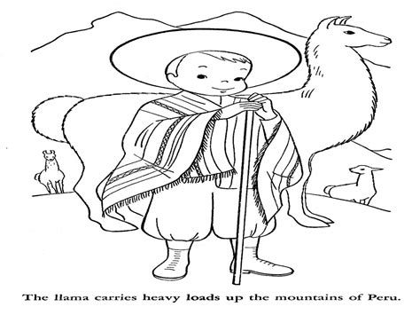 Peru Map Coloring Pages Learny Kids