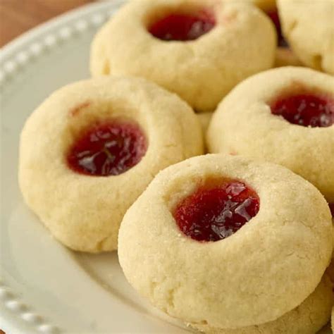 Old Fashioned Jam Thumbprint Cookies Hearts Content Farmhouse