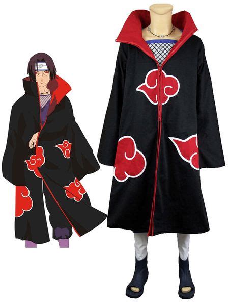Naruto Uchiha Itachi Akatsuki Halloween Cosplay Costume Akatsuki Cloak