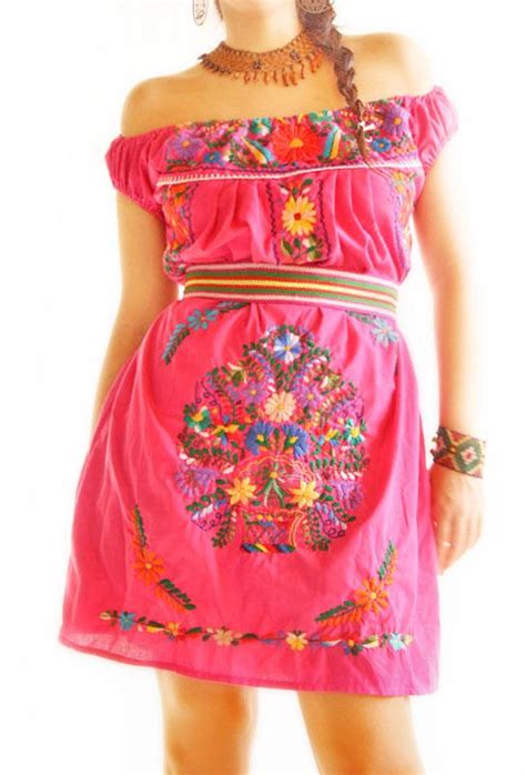 Handmade Mexican Dress From Aida Coronado MExican Embroidered Dress Aida Coronado Store A