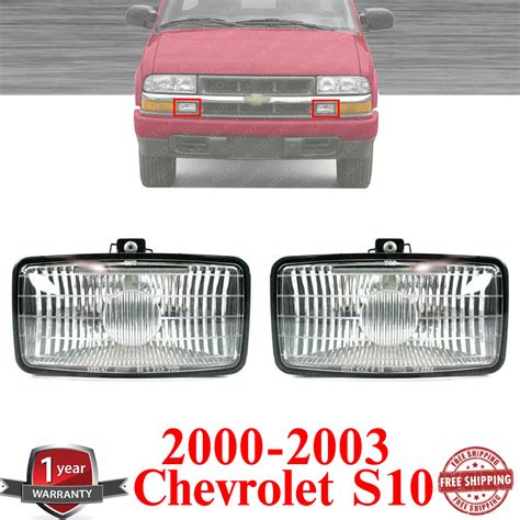 New Set Of 2 Fog Lights Assembly For 2000 2003 Chevrolet S10 Xtreme