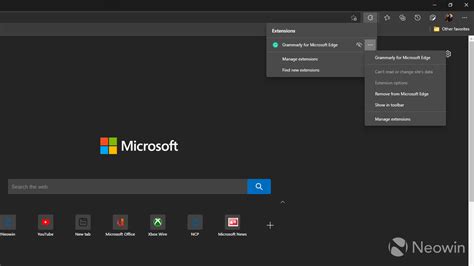 Microsoft Edge Is Getting A New Extensions Menu In The Toolbar Now
