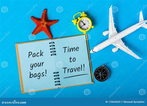Pack Your Bags Time To Travel Summer Vacations And Aircrafts Ticket