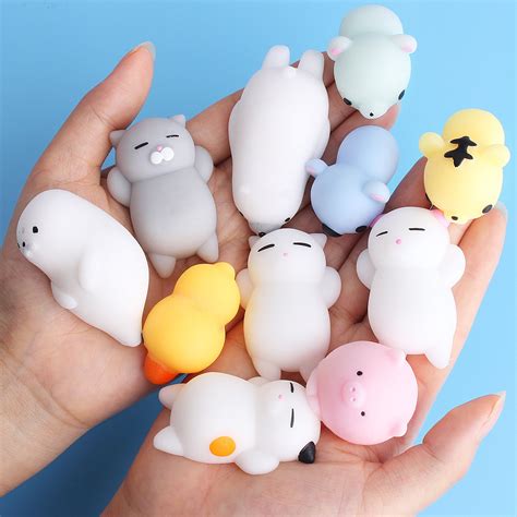 Mini Squishies Kawaii Outee 16 Pcs Mochi Animals Squishy Toys Kawaii