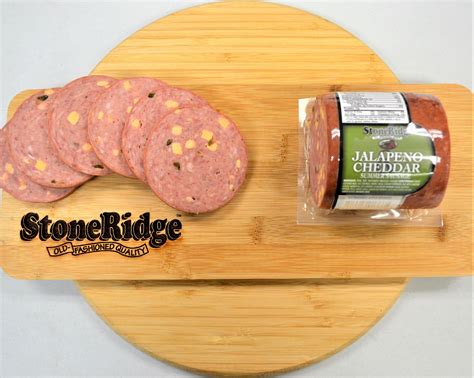 Jalapeno And Cheddar Slicing Summer Sausage Stoneridge Meats And Cheeses