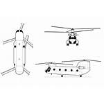 Chinook Ch 47 Svg Drawing Line Boeing