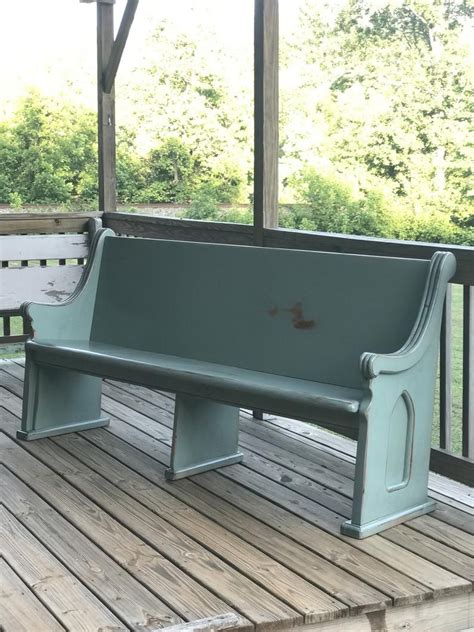 Custom Color Wooden Church Pew Painted And Distressed Finish Etsy