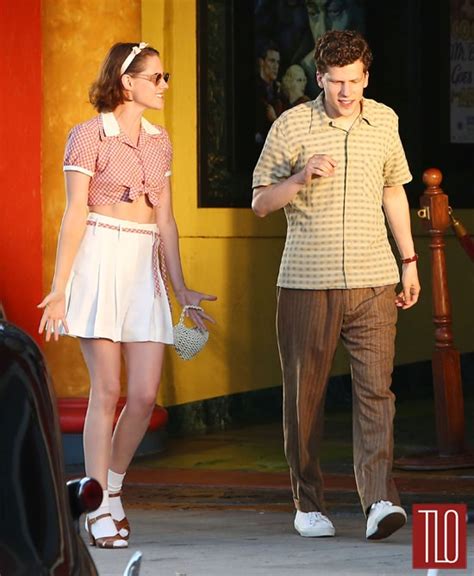 Kristen Stewart And Jesse Eisenberg On The Set Of The Untitled Woody