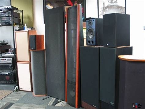 Martin Logan Sl3 Electrostatic Hybrid Loudspeakers In Dark Cherry Photo