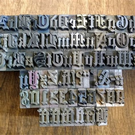 Antique Letterpress Letter Blocks Vintage Printer Block Etsy