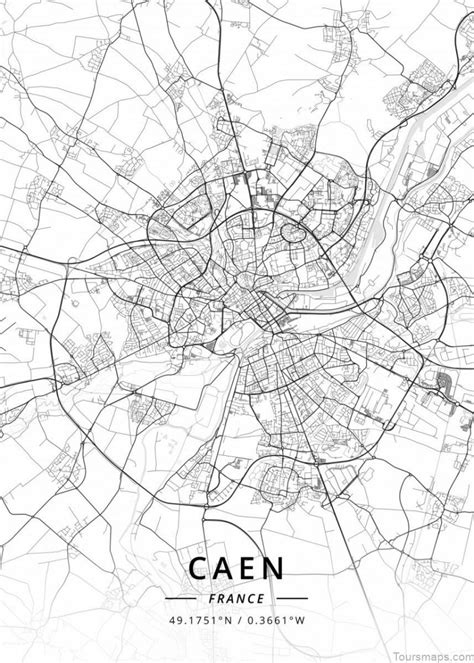 Caen Travel Guide For Tourist Map Of Caen