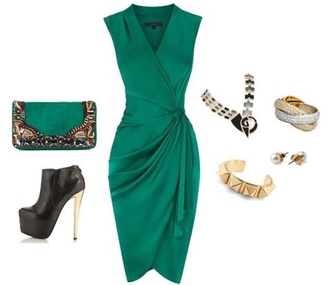Emerald Fashion Casual Party Outfit Green Dress Outfit