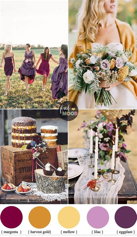 The Best Autumnal Wedding Colours Yellow Wedding Ideas Chwv Fall