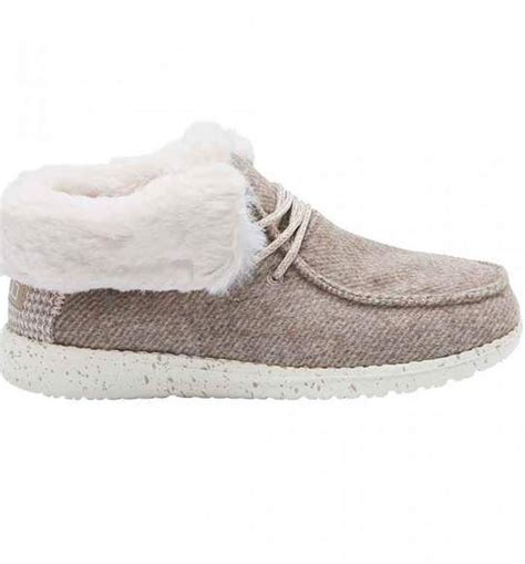 Womens Hey Dude Fur Lined Shoes Womancr