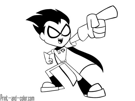 Our coloring pages offer younger children wonderful opportunities to develop their creativity and work their pencil grip in preparation for learning how to write. Teen Titans GO! coloring pages | Print and Color.com