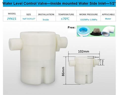 Explore efficient float level control valve at alibaba.com for controlling liquid flow at an injection point. Free Shipping 1/2" side inlet Built in/Inside Automatic ...
