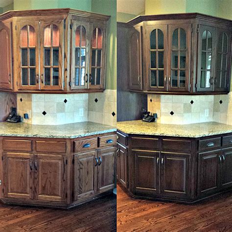 Gel Stain Kitchen Cabinets Before And After Kitchen Cabinet Ideas