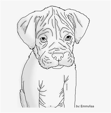 Boxer Puppy Lineart By Emmyliaa On Deviantart Boxer Dog Drawing Easy