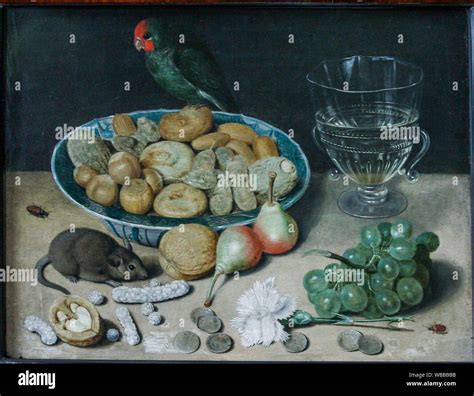 Still Life With Mouse And Parrot 160010 By Georg Flegel 1566 1638