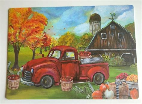 We did not find results for: Red Truck Apples Placemats Set of 4 Vinyl Barn Harvest ...