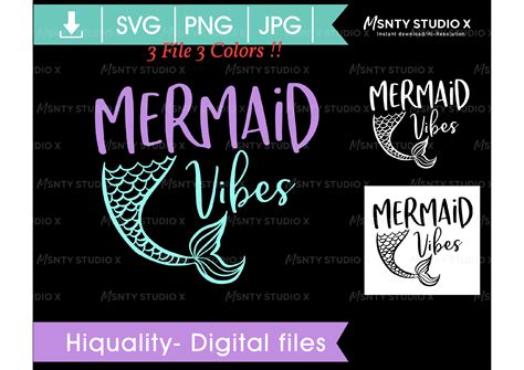 Mermaid Vibes Svg Graphic By Svg By Msntystudiox · Creative Fabrica