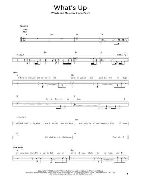 4 Non Blondes Whats Up Sheet Music Download Pdf Score 183503