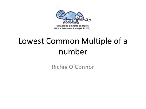 Lowest Common Multiple Of A Number